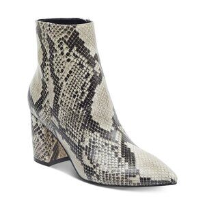 Marc Fisher Black and Gray Snakeskin Ankle Boots  (Final Price)
